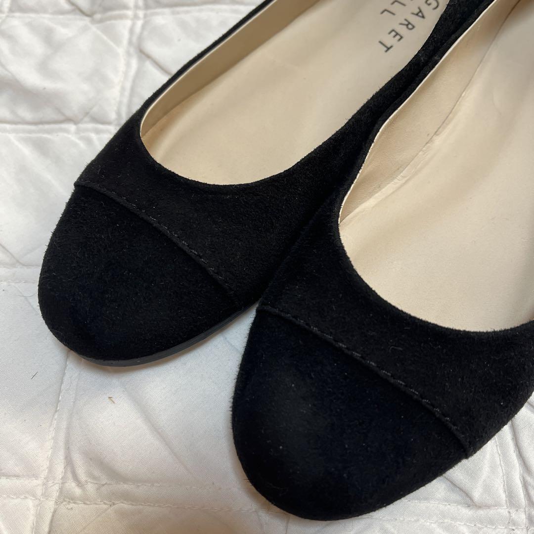 未使用さ▪️マーガレットハウエル▪️フラットスェードシューズ▪️23.5▪️黒