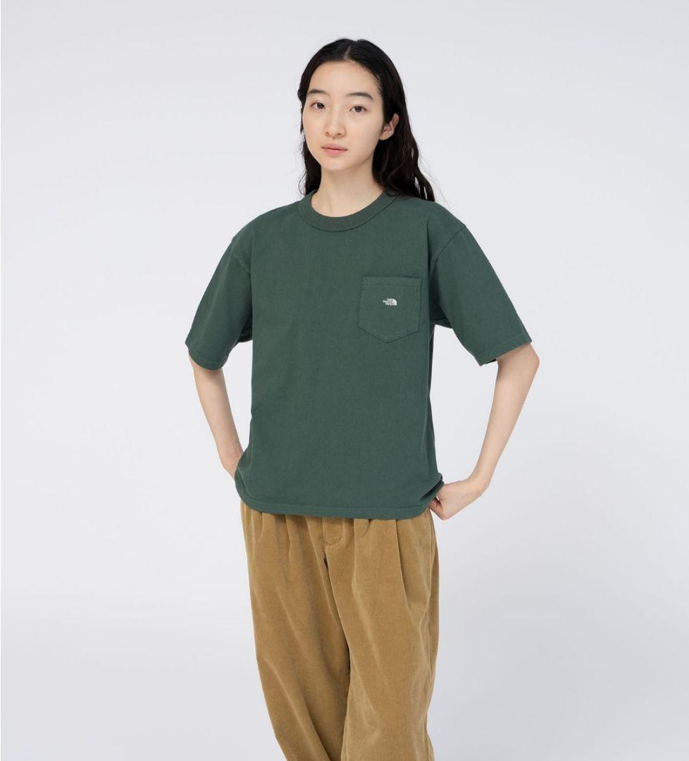 新品未着用 ノースフェイス パープルレーベル ポケットTシャツ グリーン