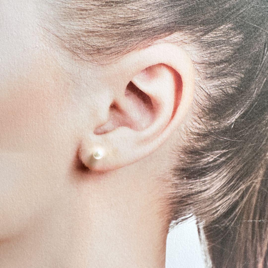 yy 　K10YG アコヤ真珠ベビーパール4.5mm 直結ピアス