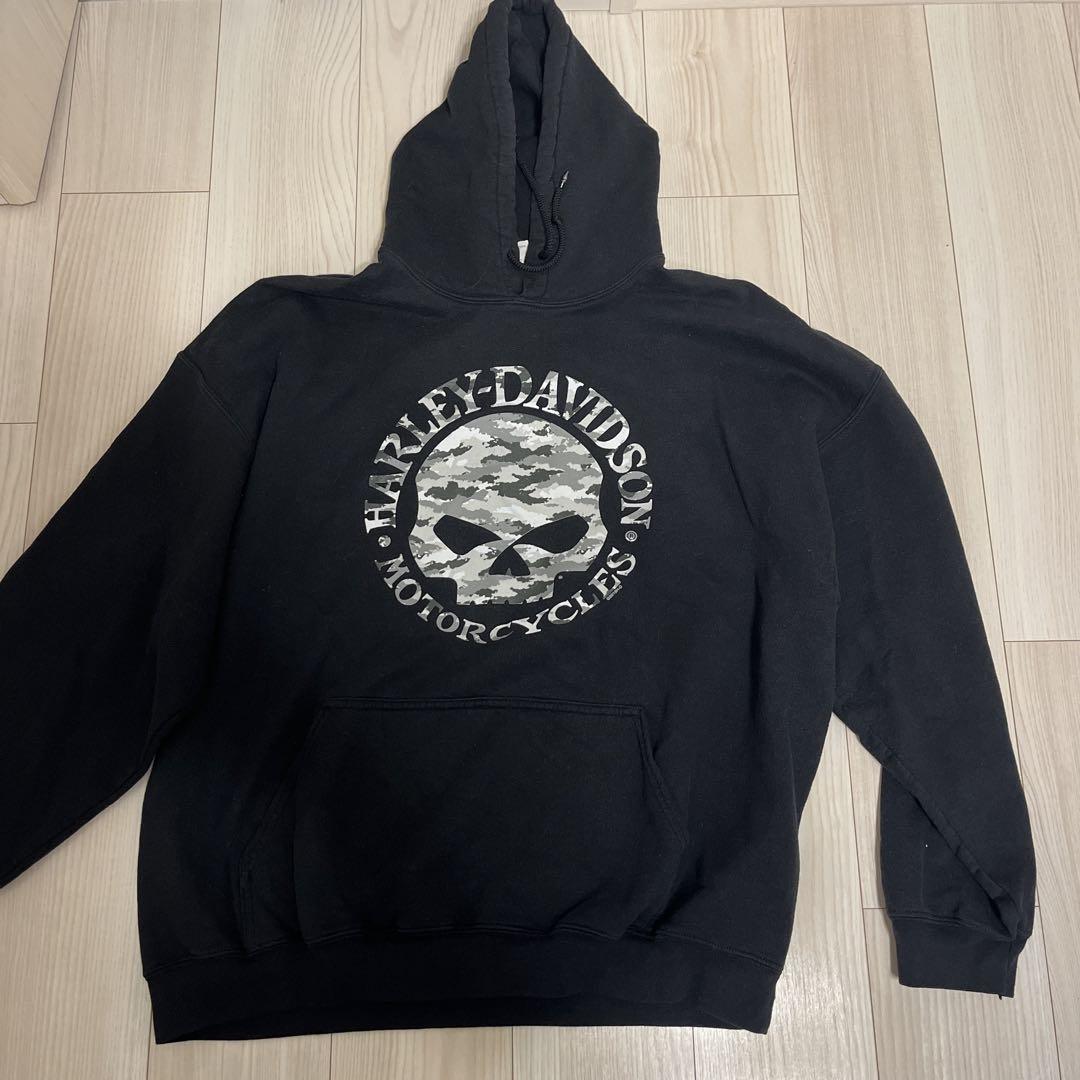 Harley-Davidson スカルデザイン パーカーヴィンテージ
