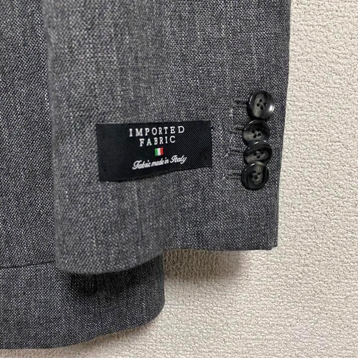 TESSUTI DI SONDRIO ウールテーラードジャケット グレー L