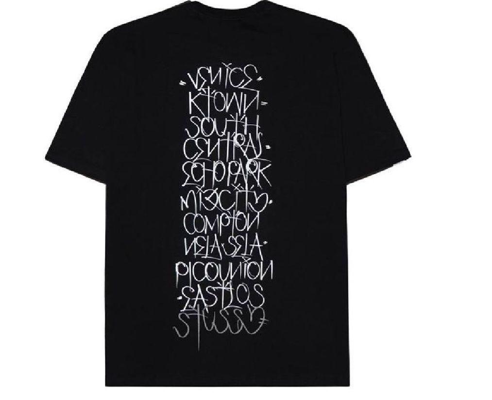 トップス Stussy Born x Raised Handstyles T black