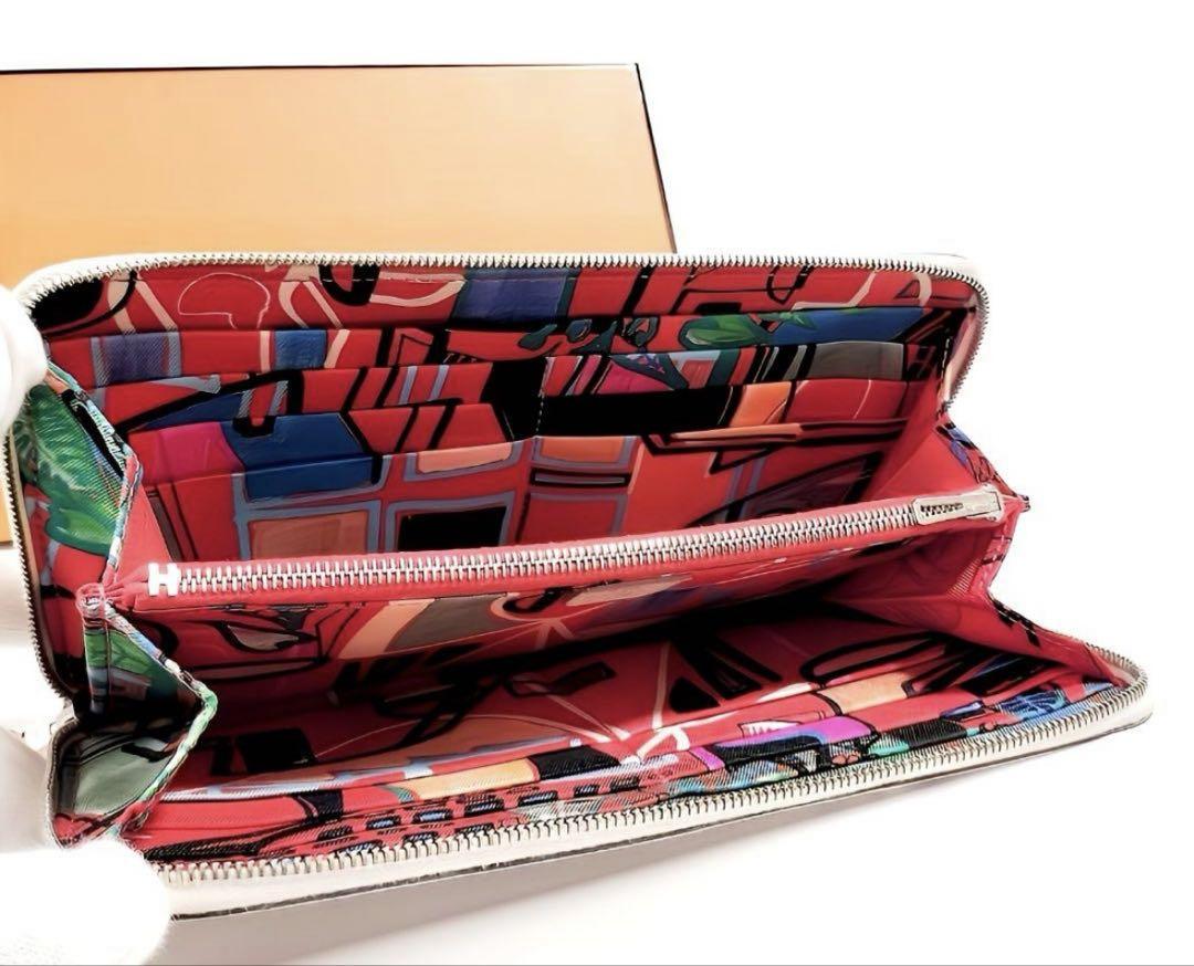 ✨HERMES X刻印 シルクイン アザップ 白 長財布