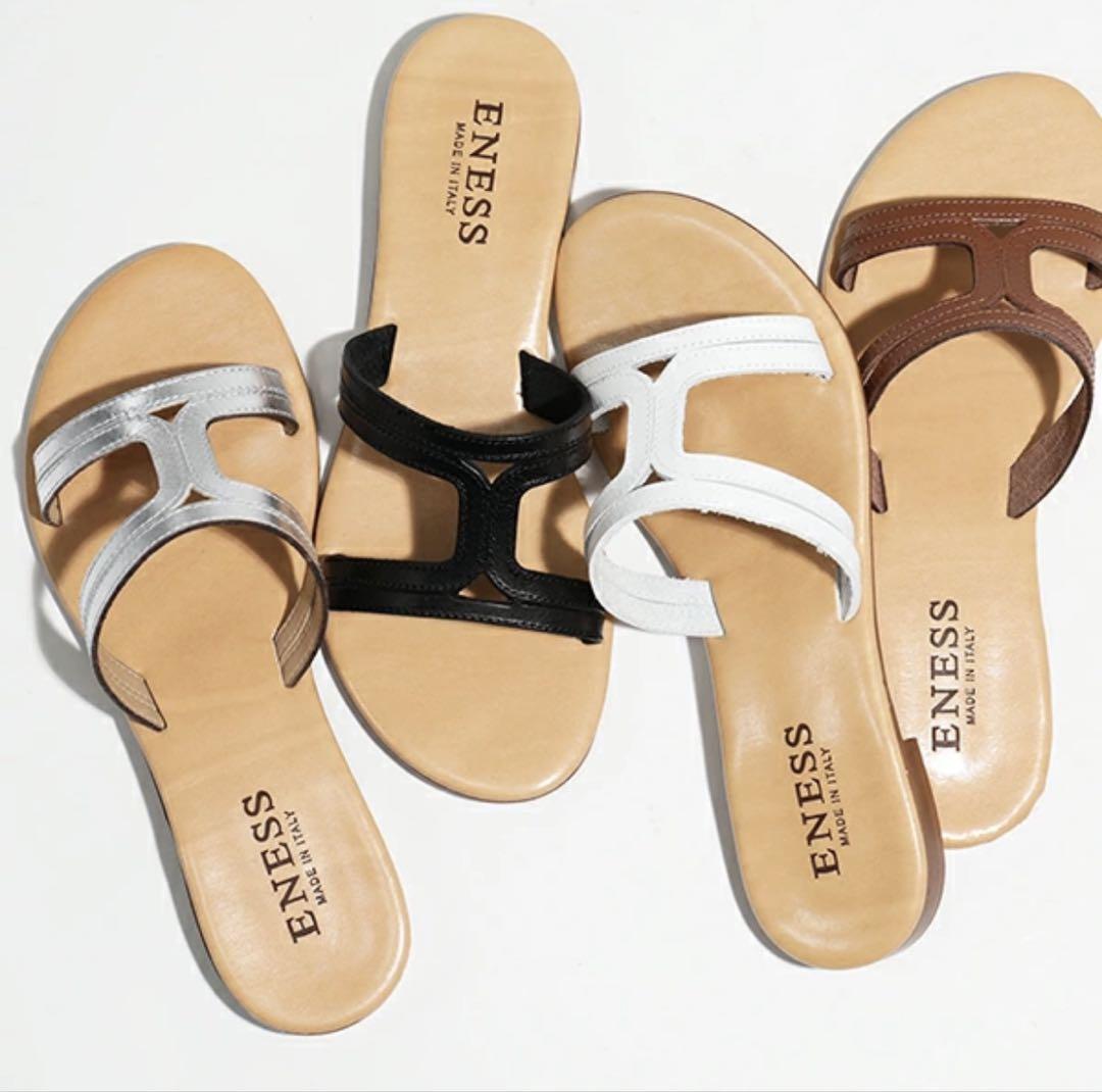 適切な価格 新品】【未使用】ENESS フラットサンダル メルカリ - NERO 靴