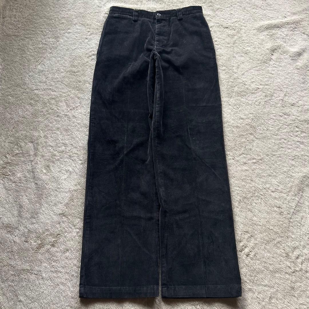 90s DOCKERS コーデュロイ ワイドストレートパンツ 太畝 ブラック 90s DOCKERS コーデュロイ ワイドストレートパンツ 太畝 ブラック