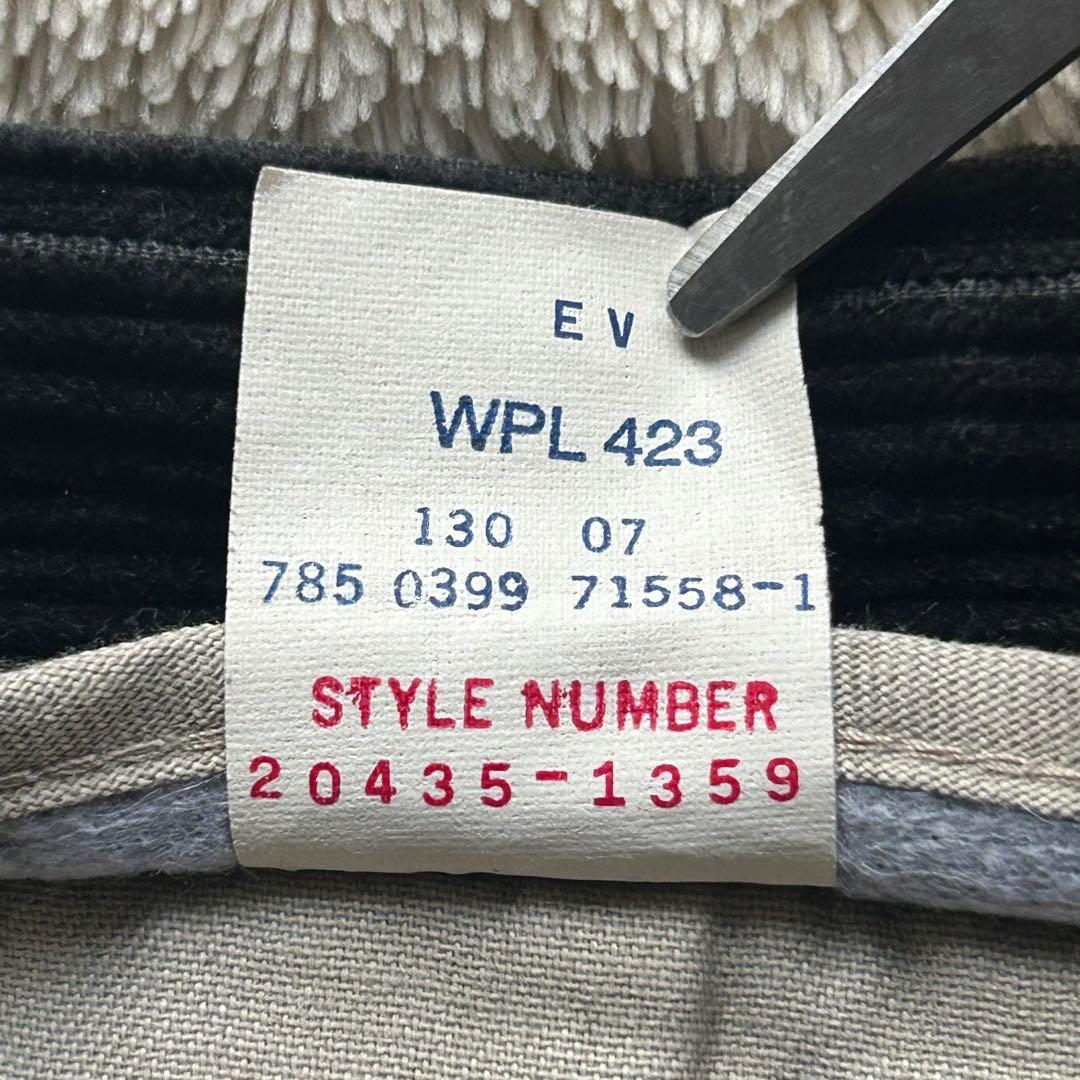 90s DOCKERS コーデュロイ ワイドストレートパンツ 太畝 ブラック 90s DOCKERS コーデュロイ ワイドストレートパンツ 太畝 ブラック