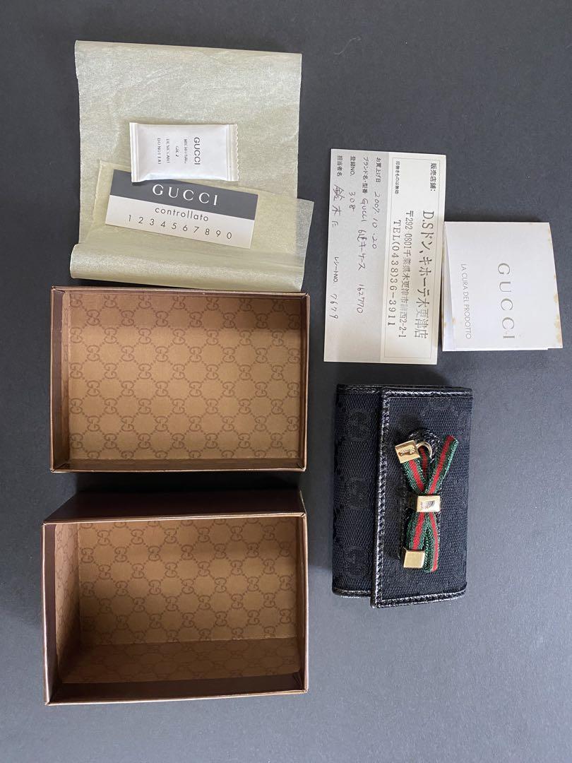 未使用品・極美品☆ GUCCI グッチ レザー 6連キーケース 黒 ブラック