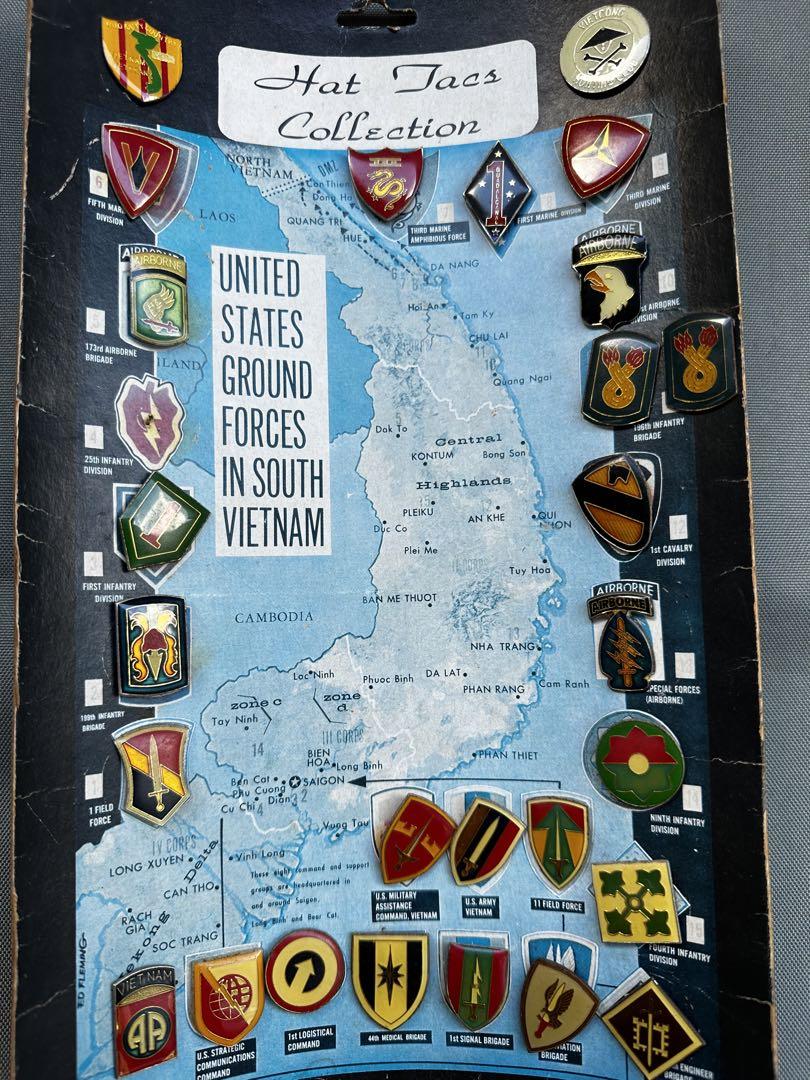米軍ベトナム戦争派遣部隊ピンバッジ24個セット新品