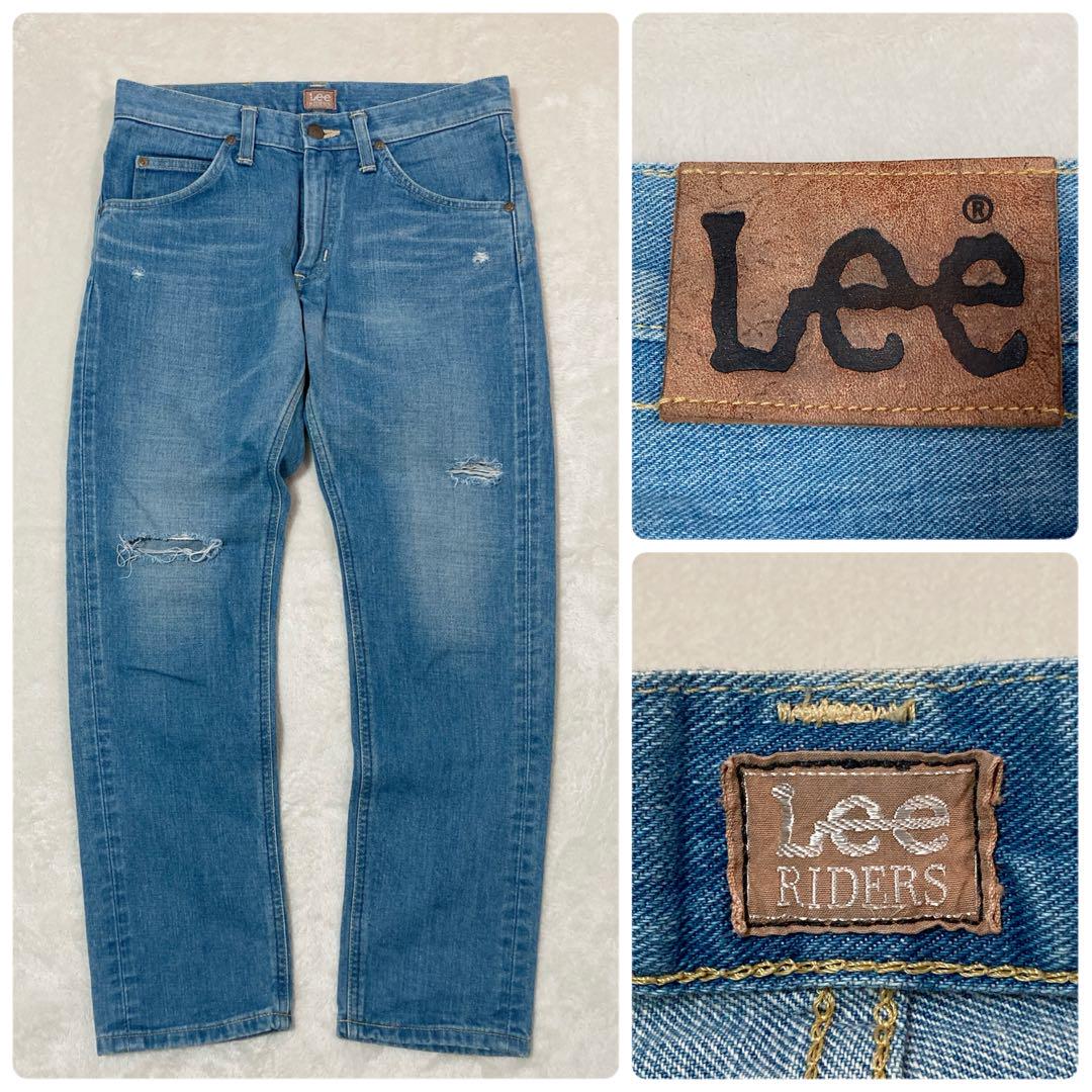 Lee リー RIDERS クロップド デニム テーパード ブルー 28 日本製