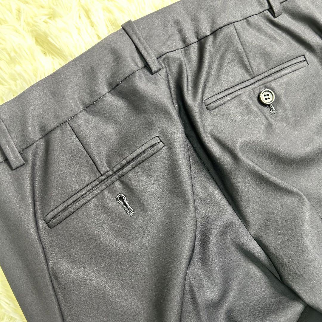 Theory セオリー ノーカラー セットアップ パンツ スーツ レディース 紺