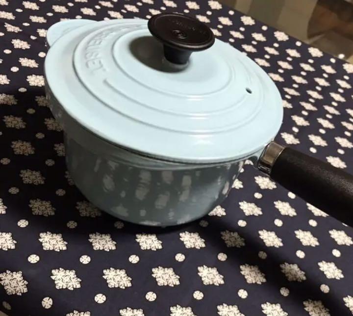 LE CREUSET 片手鍋 16cm 青 ル・クルーゼ EOS ソースパン 16cm マリンブルー ホーロー 鍋