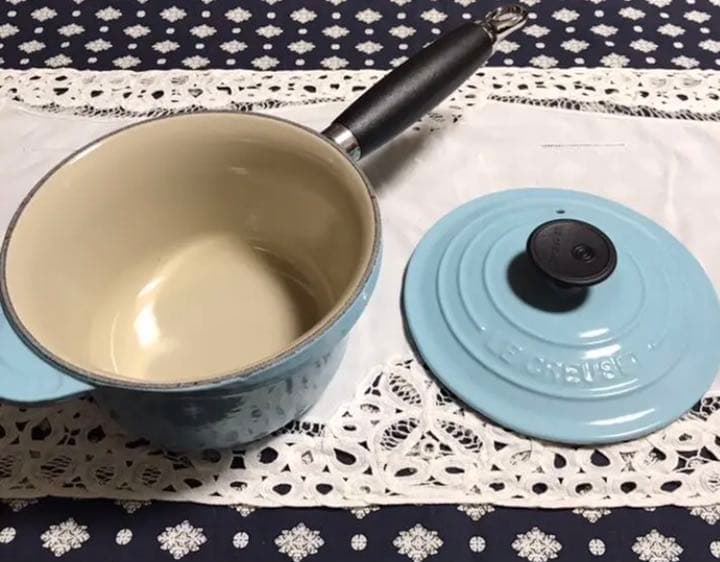 ル・クルーゼ　ソースパン　片手鍋　ブルーアイアンハンドル　16 ル・クルーゼ ソースパン 片手鍋 16cm 水色