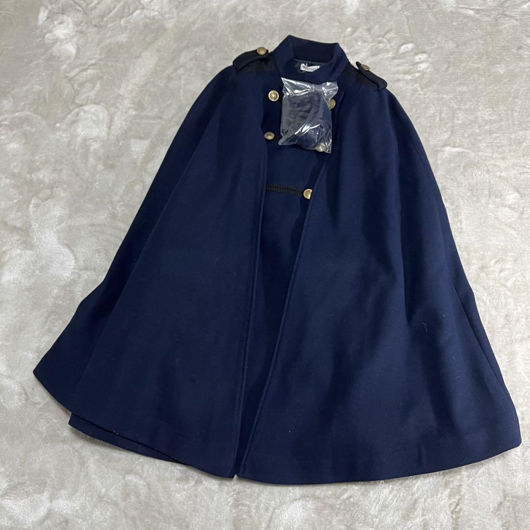 ねむ　　axes femme ナポレオンマント風コート　ネイビー　M