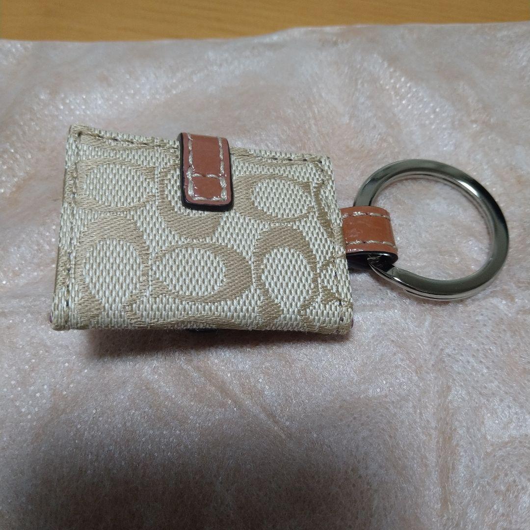 【 COACH 】 ペア　フォトキーホルダー　写真入れ　黒　ピンク