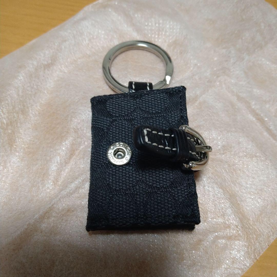 【 COACH 】 ペア　フォトキーホルダー　写真入れ　黒　ピンク