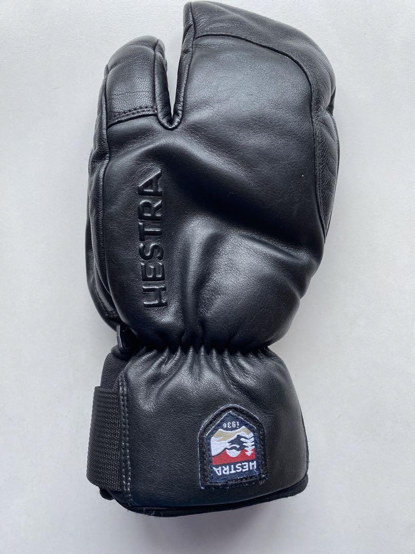 グランドセール HESTRA ヘストラ サイズ7 スリーフィンガー フルレザー グローブ スキー・スノーボードアクセサリー