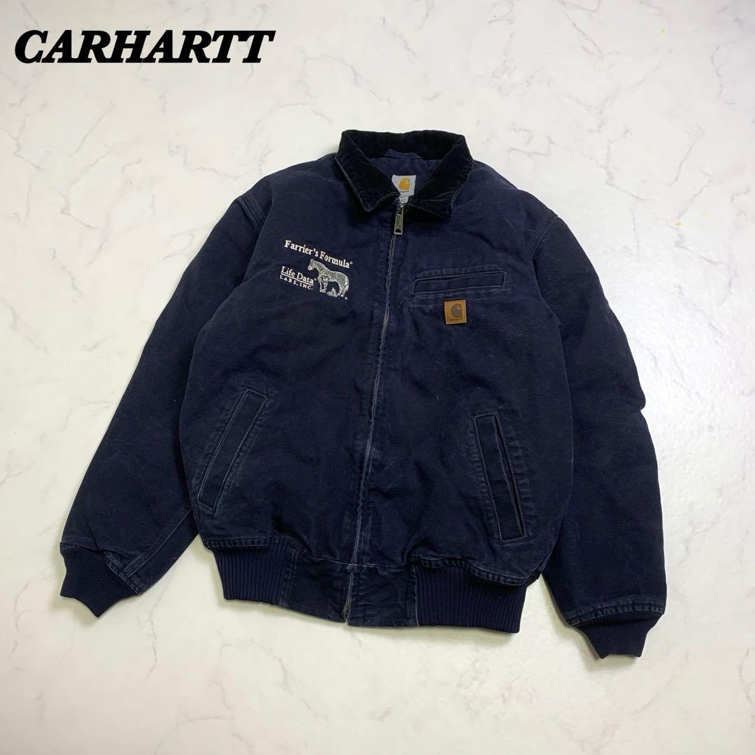 超フェード カーハート ダックジャケット ネイビー M