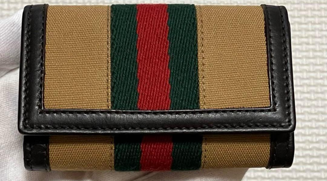 極美品　レアGUCCI シェリーラインキーケース