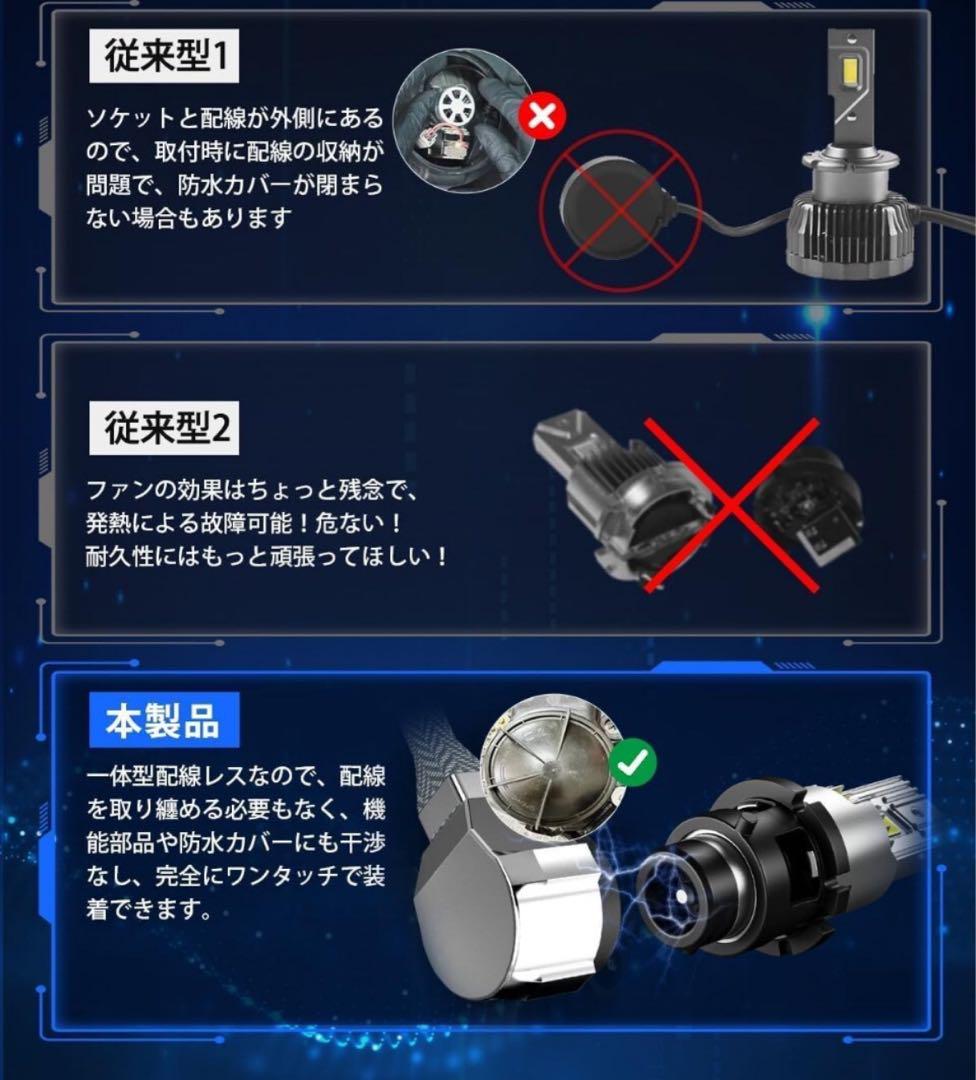 LEDヘッドライト純正HID交換 D2S/D2R D4S/D4R 26000LM LEDヘッドライト純正HID交換 D2S/D2R D4S/D4R 26000LM - パーツ