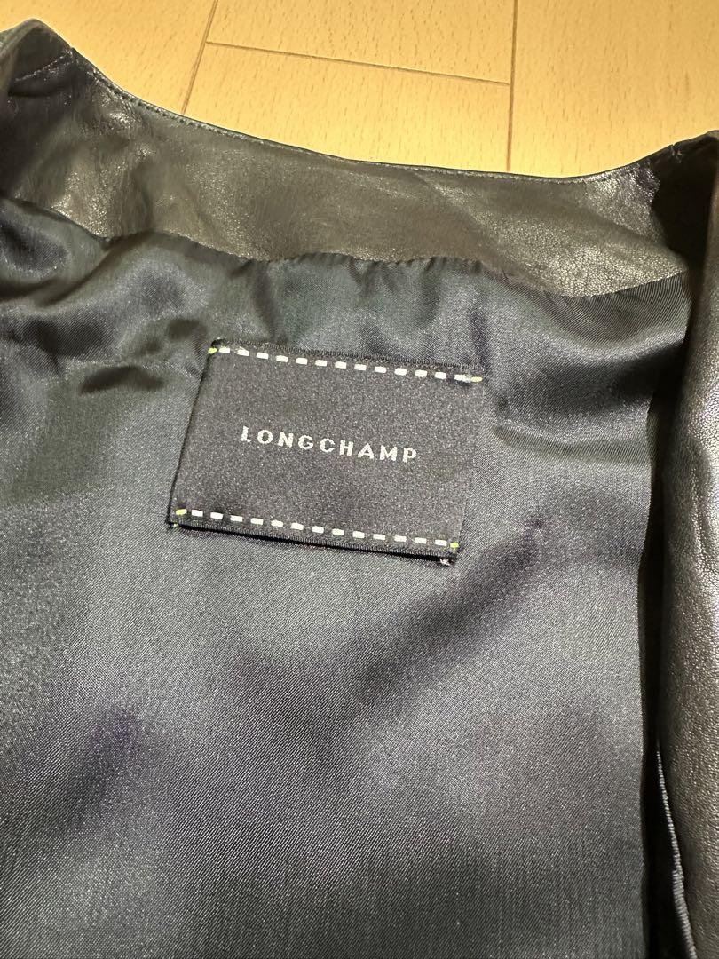 新品・未使用　Longchamp　ロンシャン　ラムレザー　ジャケット　ブラック