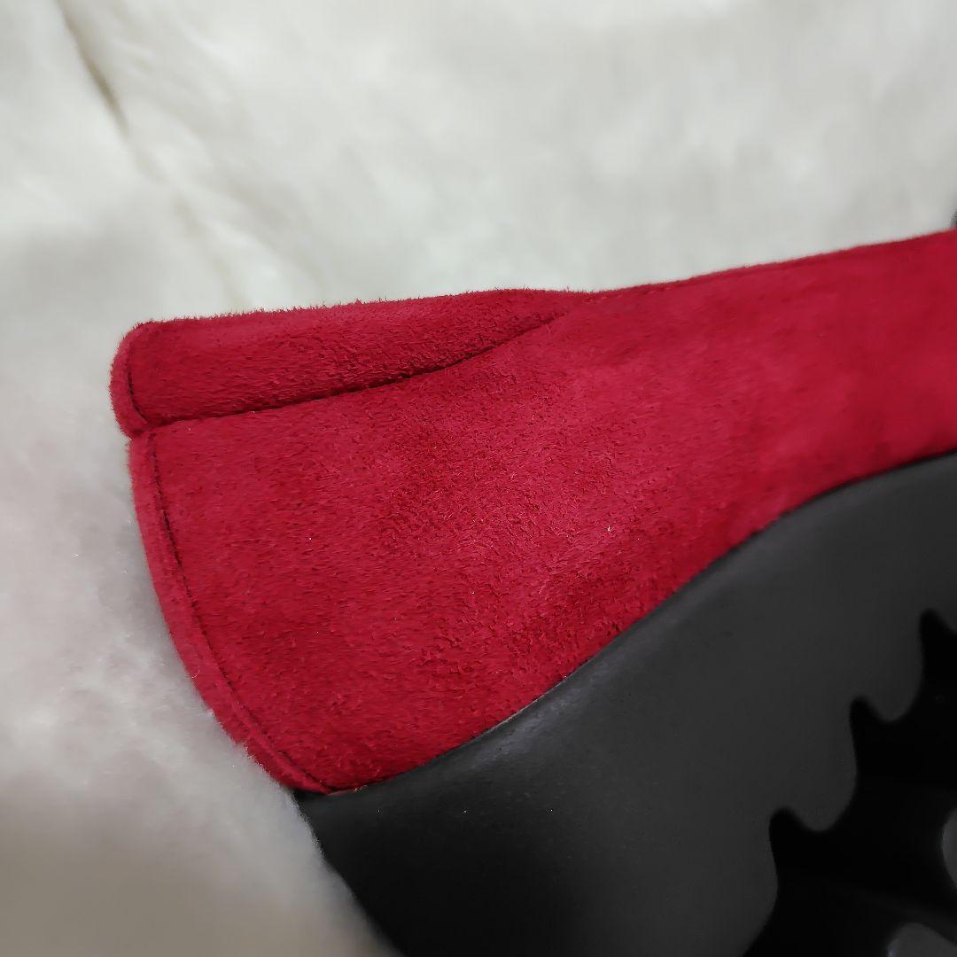 HILLS AVENUE カメリア レッド スウェード バラ ローズ パンプス HILLS AVENUE カメリア レッド スウェード バラ ローズ パンプス