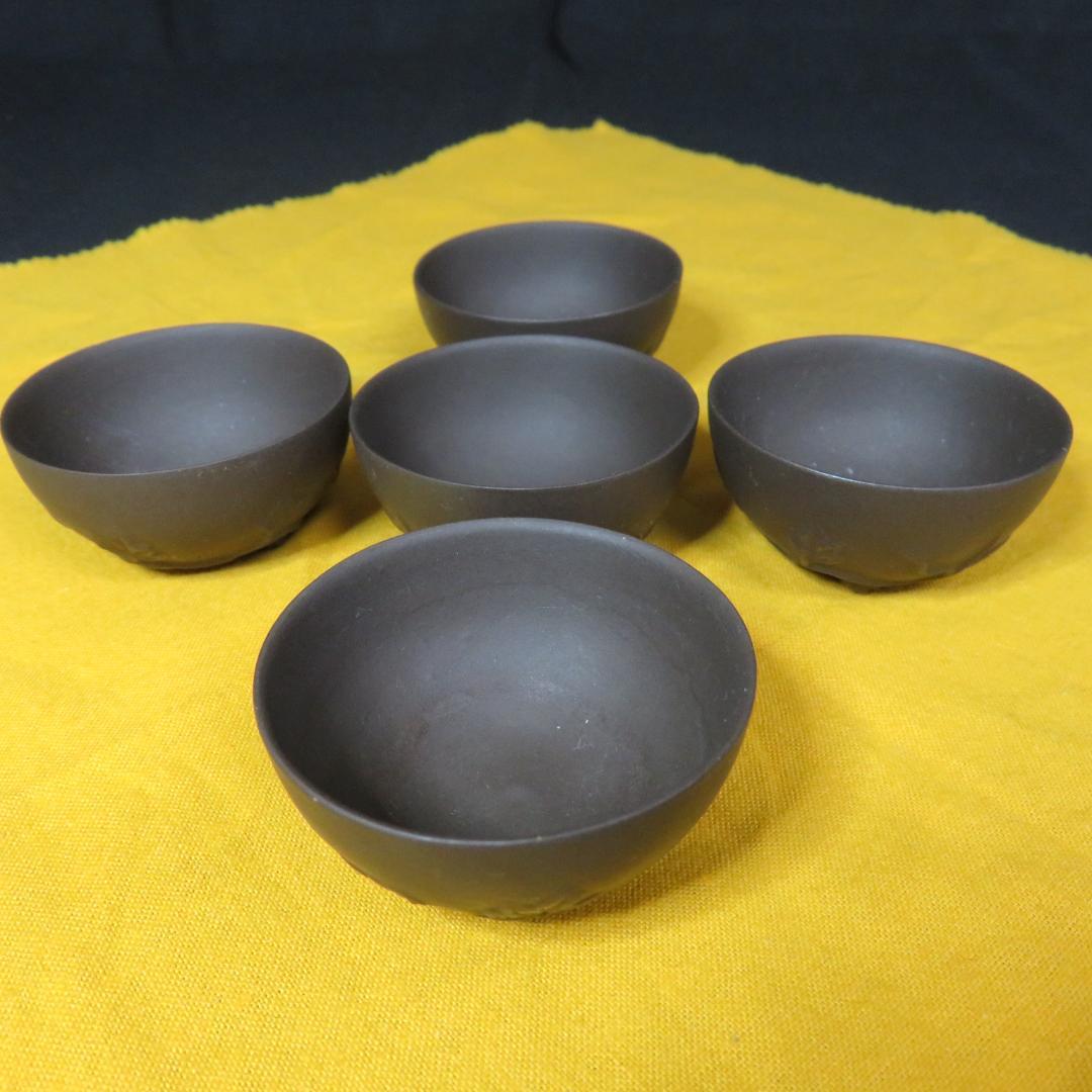 中国茶器 茶杯 猪口 盃 茶器 5客 草文様
