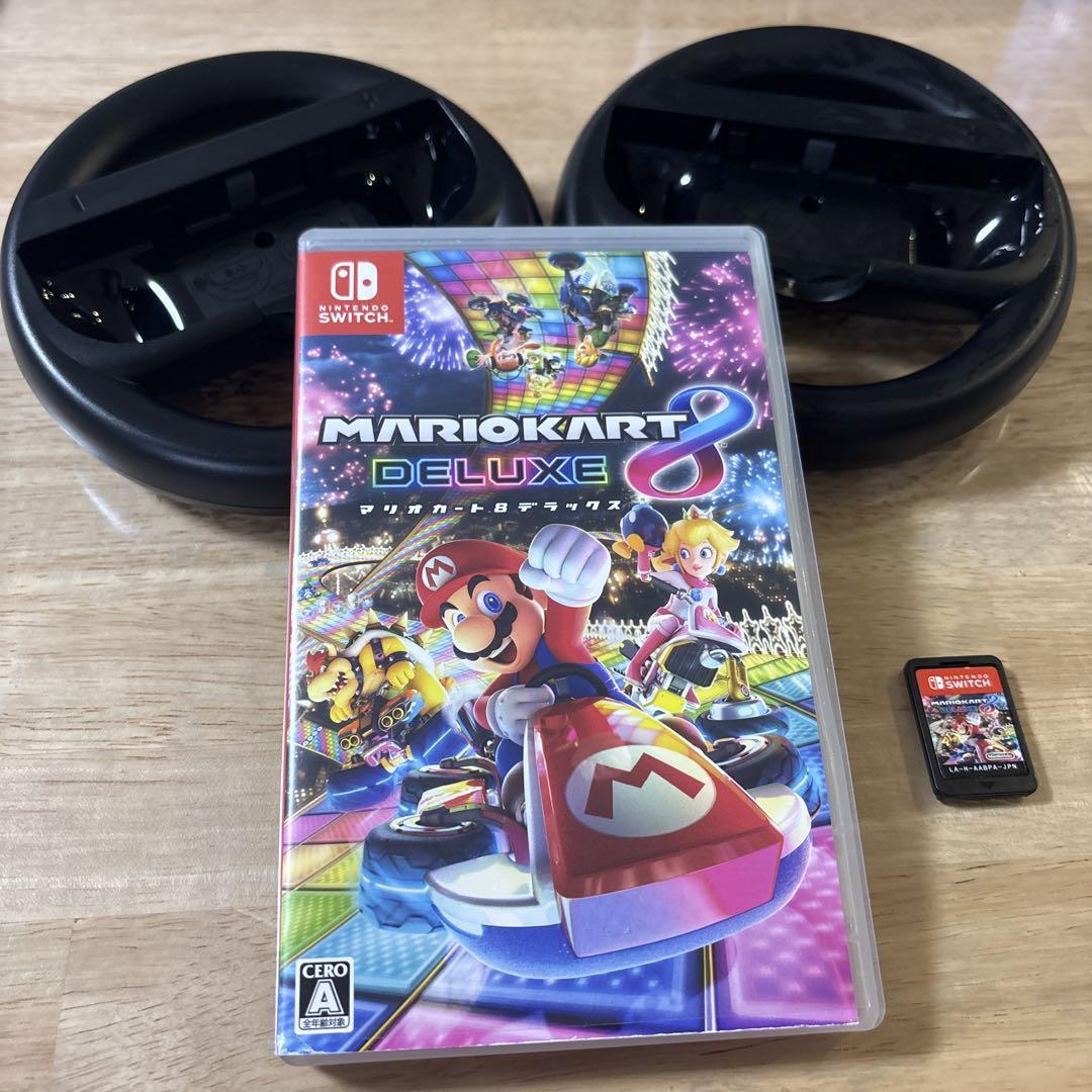 マリオカート8 デラックス + ハンドル2個 - メルカリ