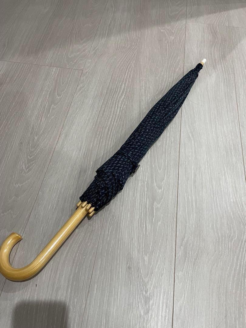 ハンドメイド　傘　着物リメイク　和柄　紺色　日傘　UVカット　ハンドメイド