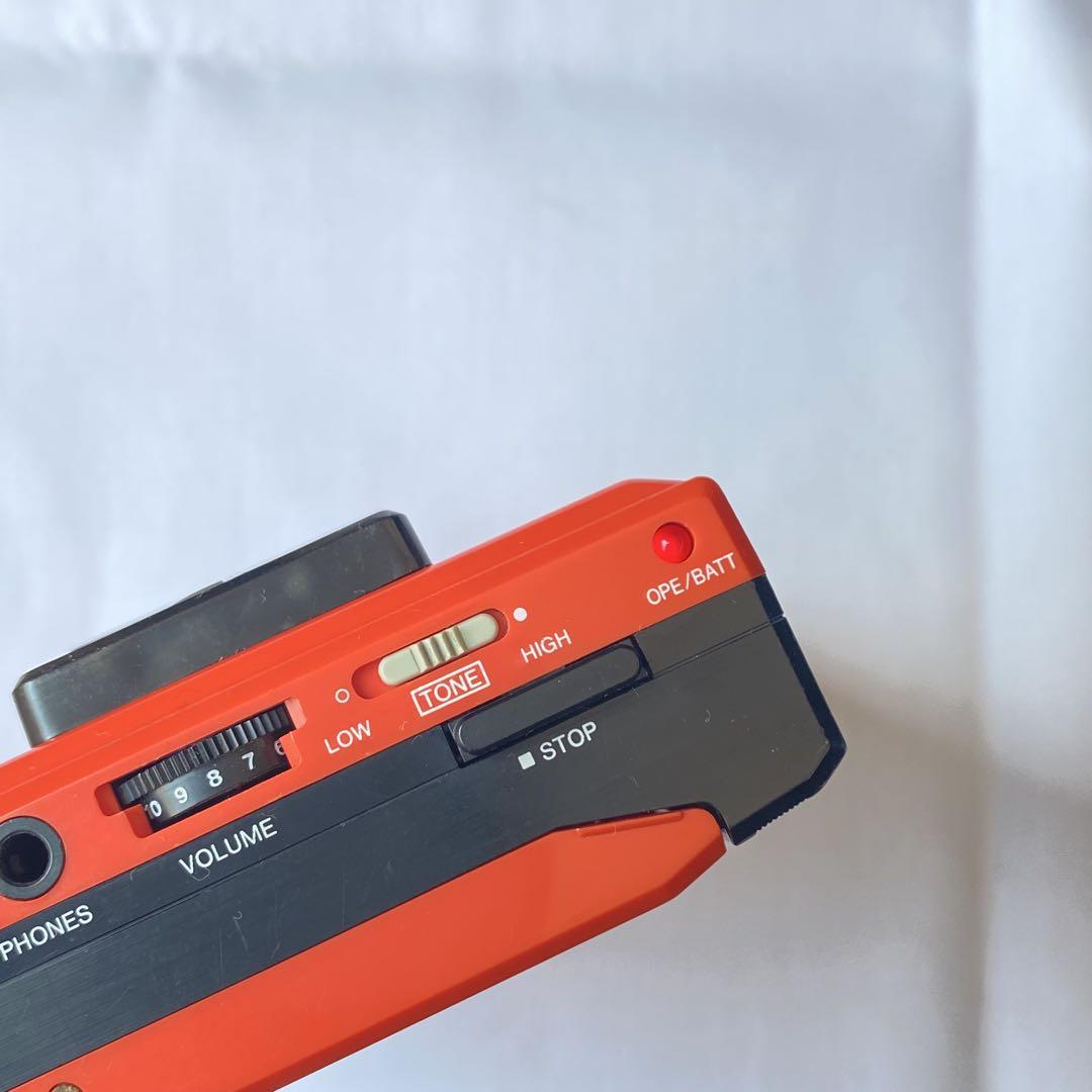 【整備品】SANYO サンヨー カセットプレーヤー JJ-P30 レッド 中古