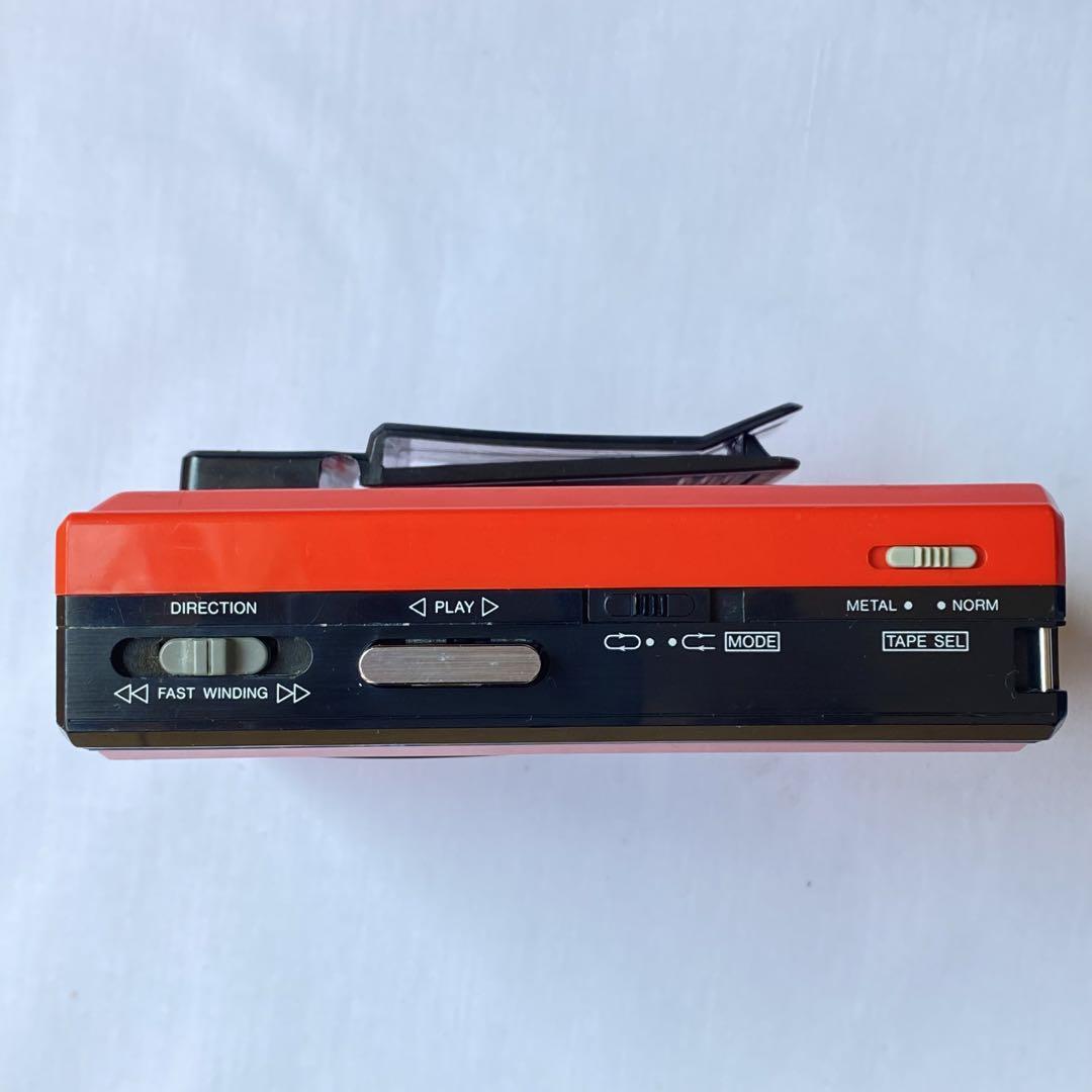 【整備品】SANYO サンヨー カセットプレーヤー JJ-P30 レッド 中古