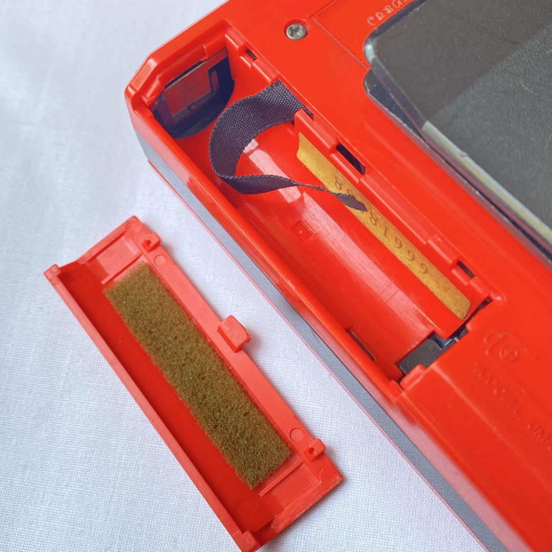 【整備品】SANYO サンヨー カセットプレーヤー JJ-P30 レッド 中古