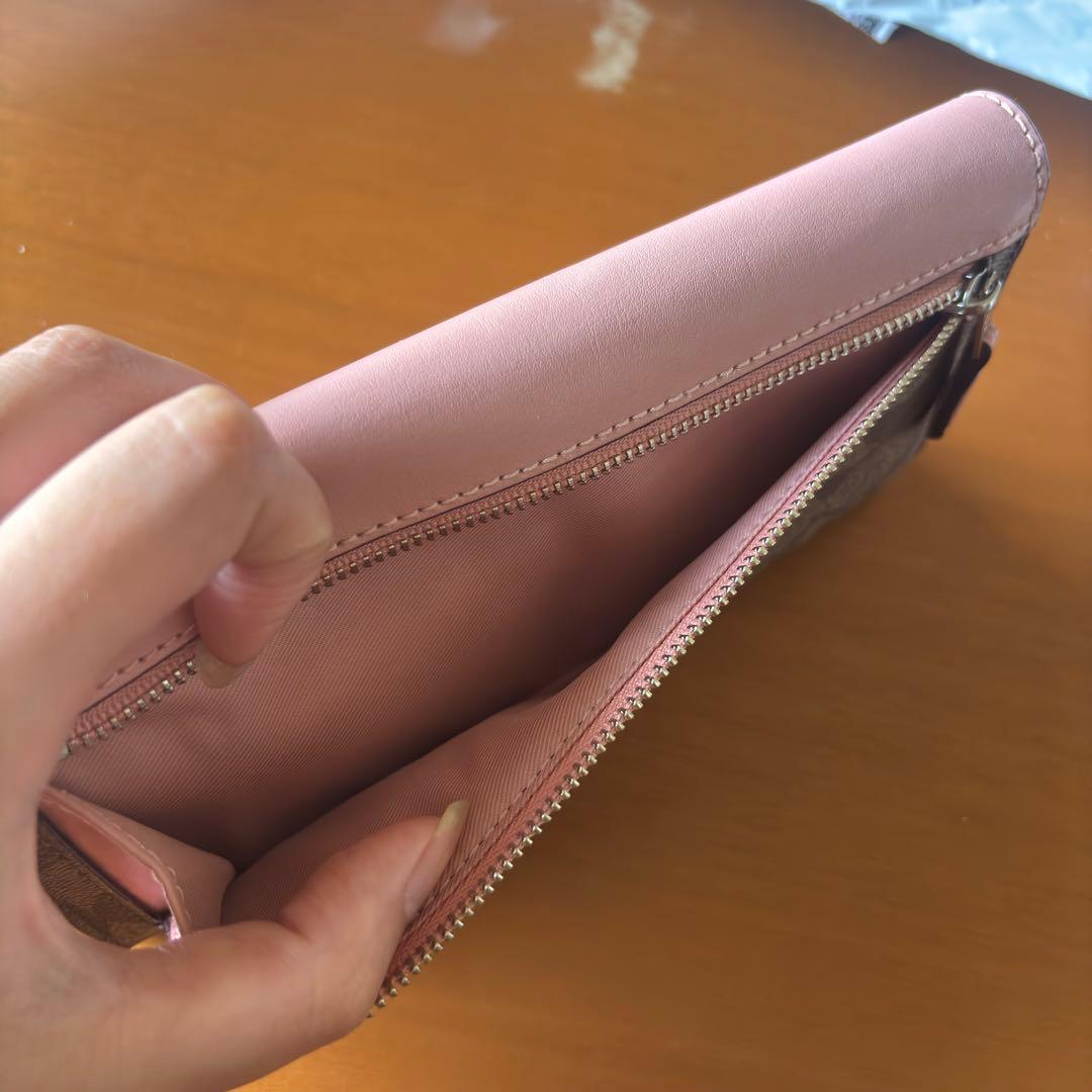 ⭐️未使用品⭐️ COACH コーチ シグネチャー 財布 ピンク カード収納多め
