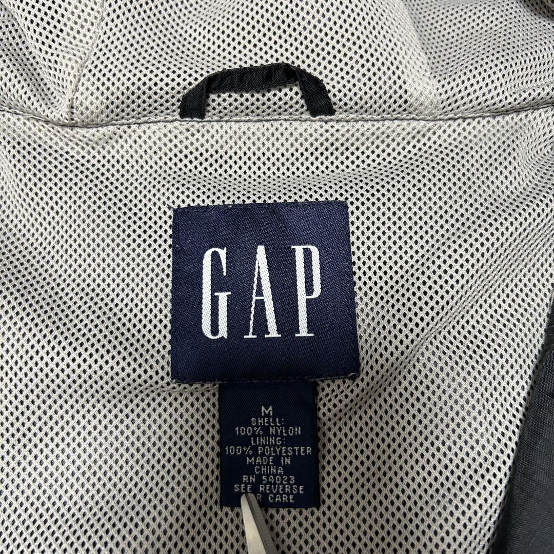 Y2K archive old GAP ナイロンベスト フード ブラック