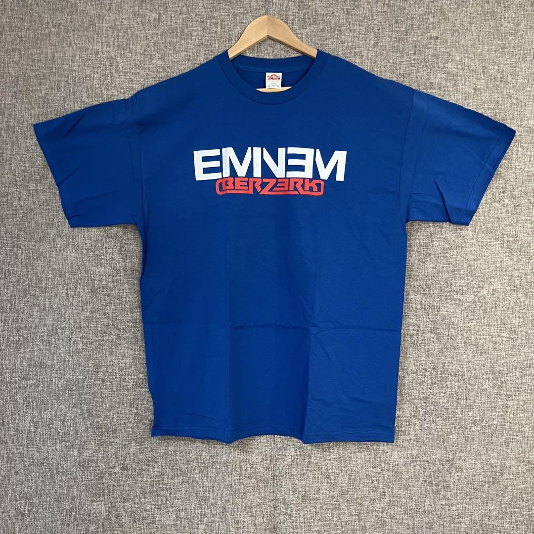 EMINEM Tシャツ XL 海外古着】EMINEM エミネム Tシャツ XLサイズ ブルー - メルカリ