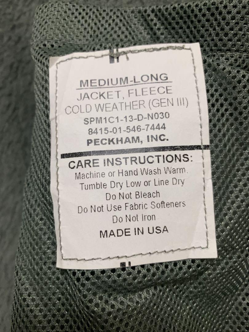 【美品】 US ARMY ecwcs gen3 フリース Ｍ-L フォリッジ