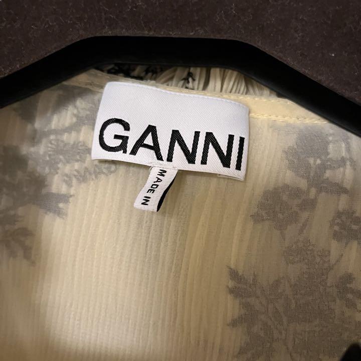 トップス GANNI PLEATED GEROGETTE / FLAN