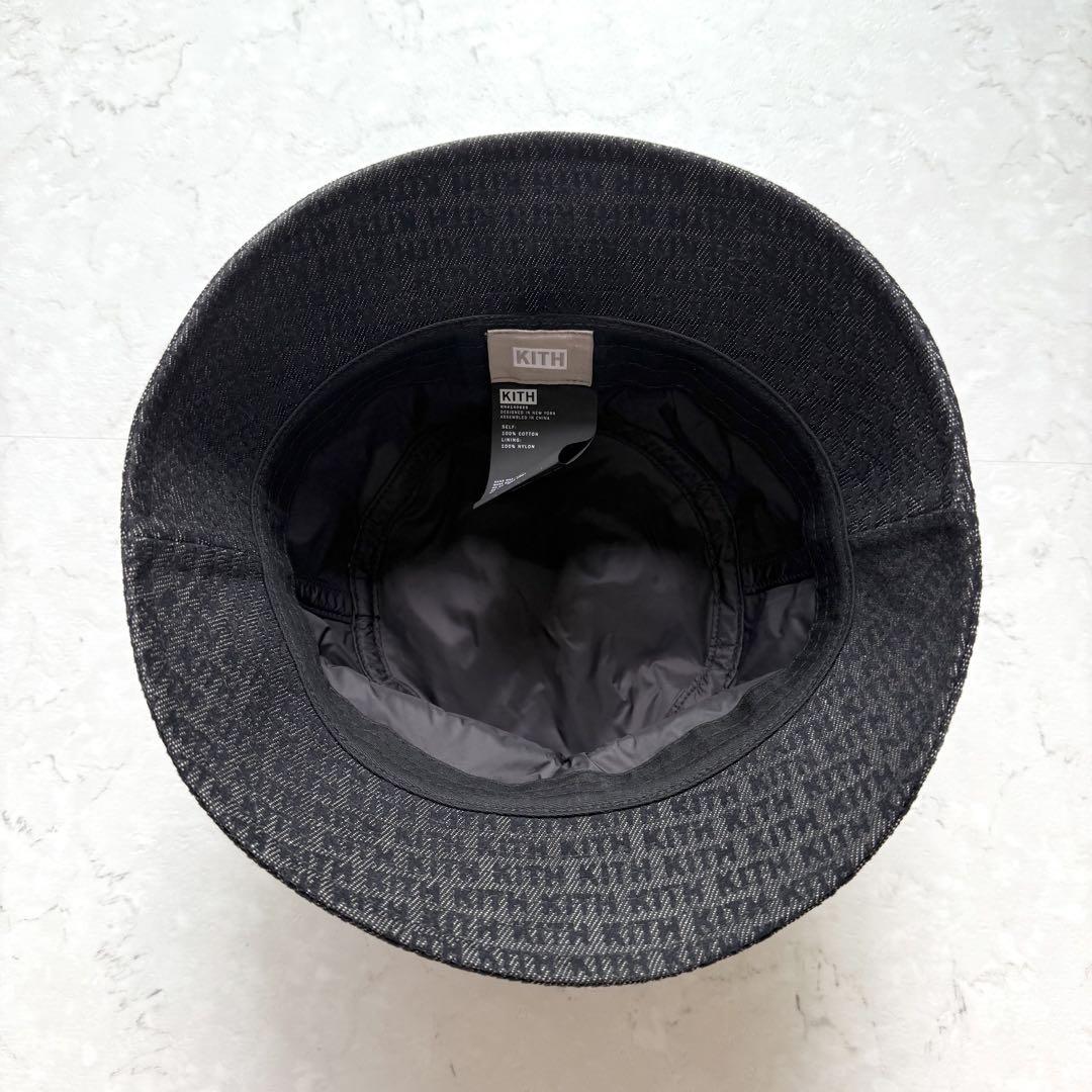 美品 KITH キス バケットハット モノグラム ブラック