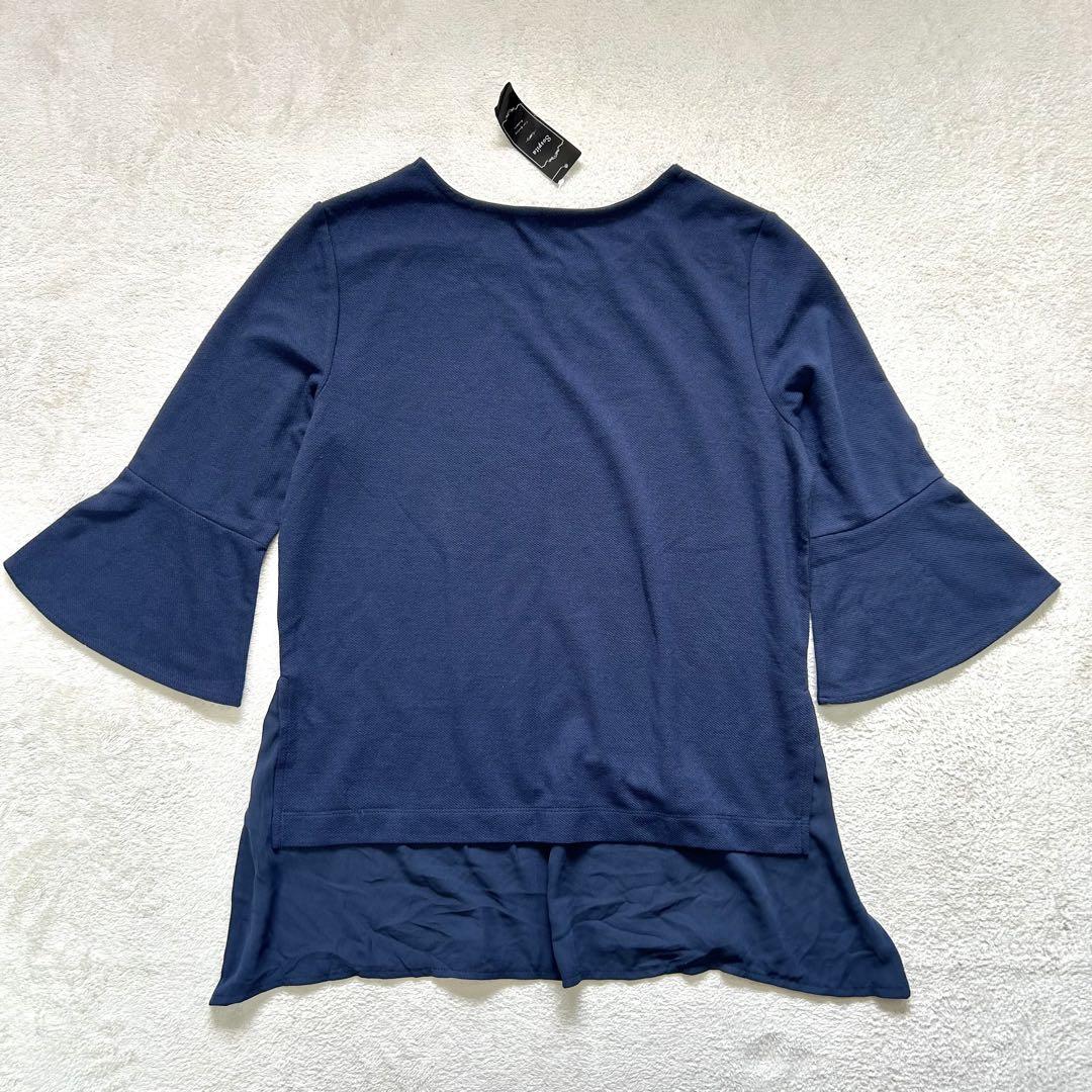 本格派ま！ 新品❤️【sospita フレア チュニックカットソー 七分袖 L 】 トップス