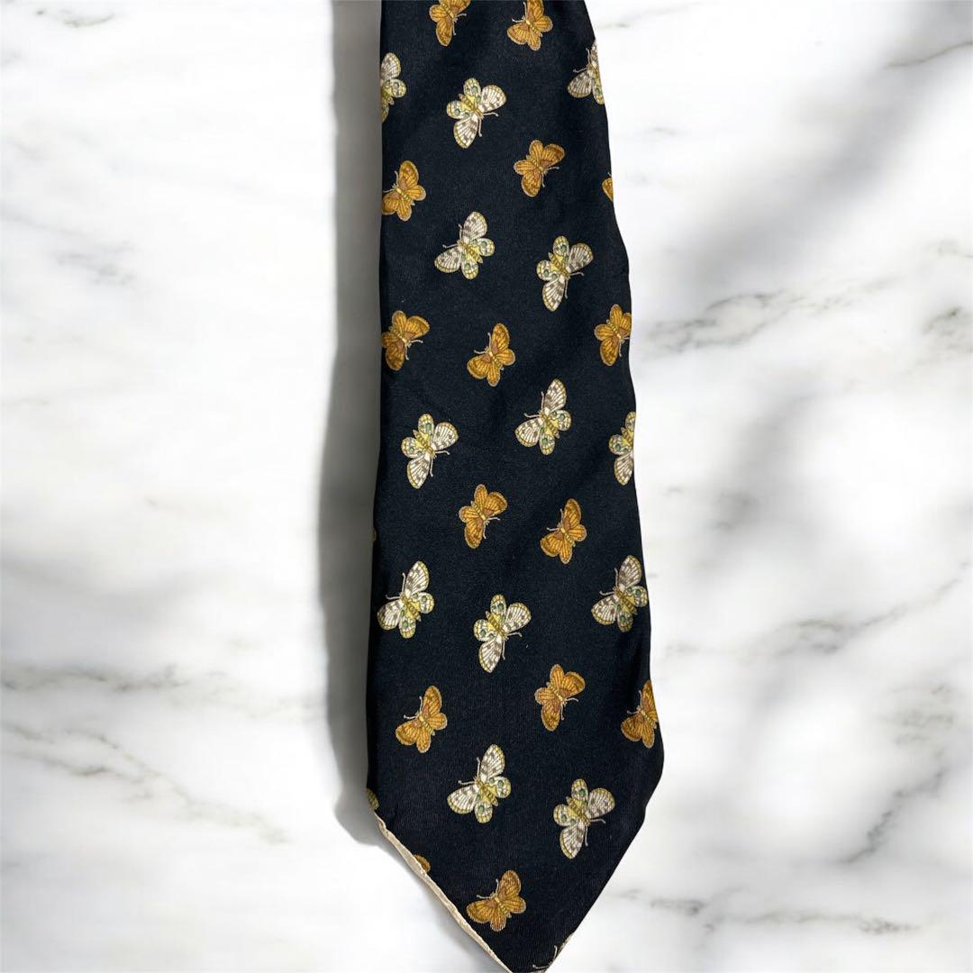 GUCCI - 美品 グッチ GUCCI ネクタイ シルク100％ 花柄 メンズの