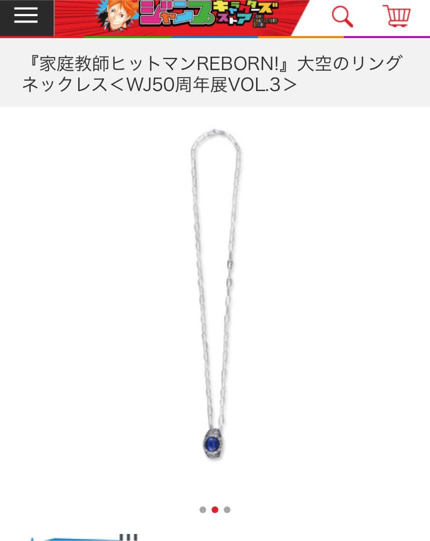 れあり 家庭教師ヒットマンREBORN!! 大空のリングネックレス 沢田綱吉