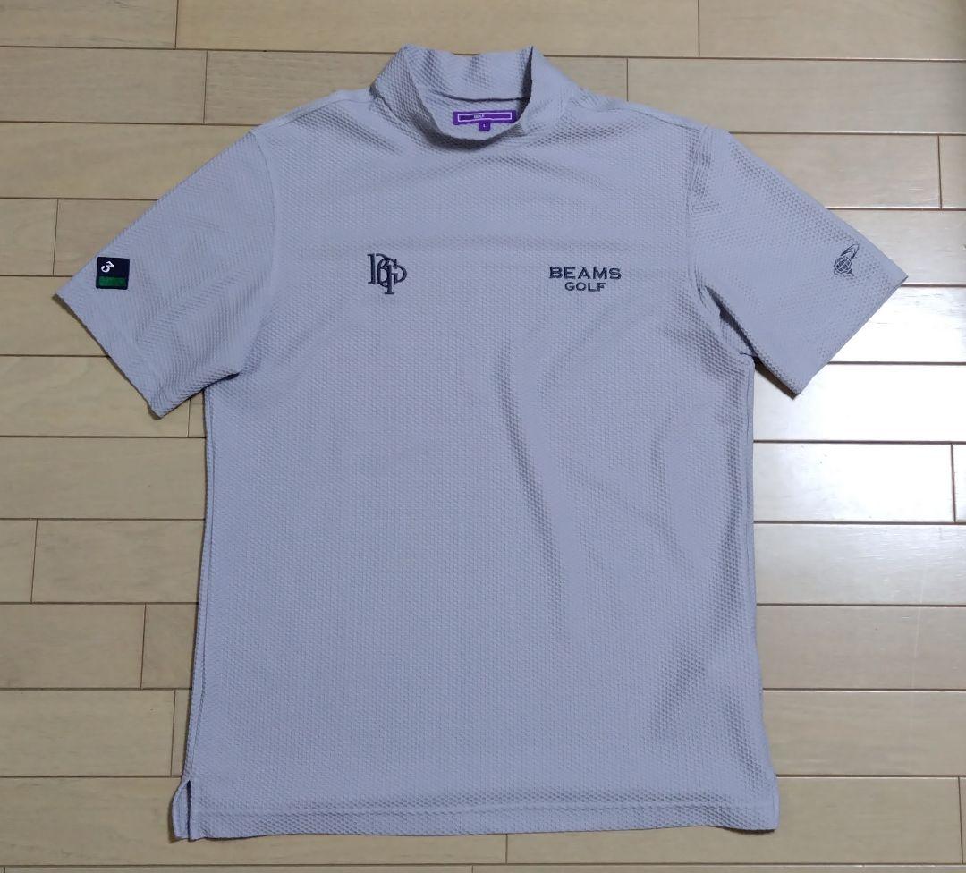 美品■ビームスゴルフ PURPLE LABEL 半袖 モックネック シャツ■Ｌ