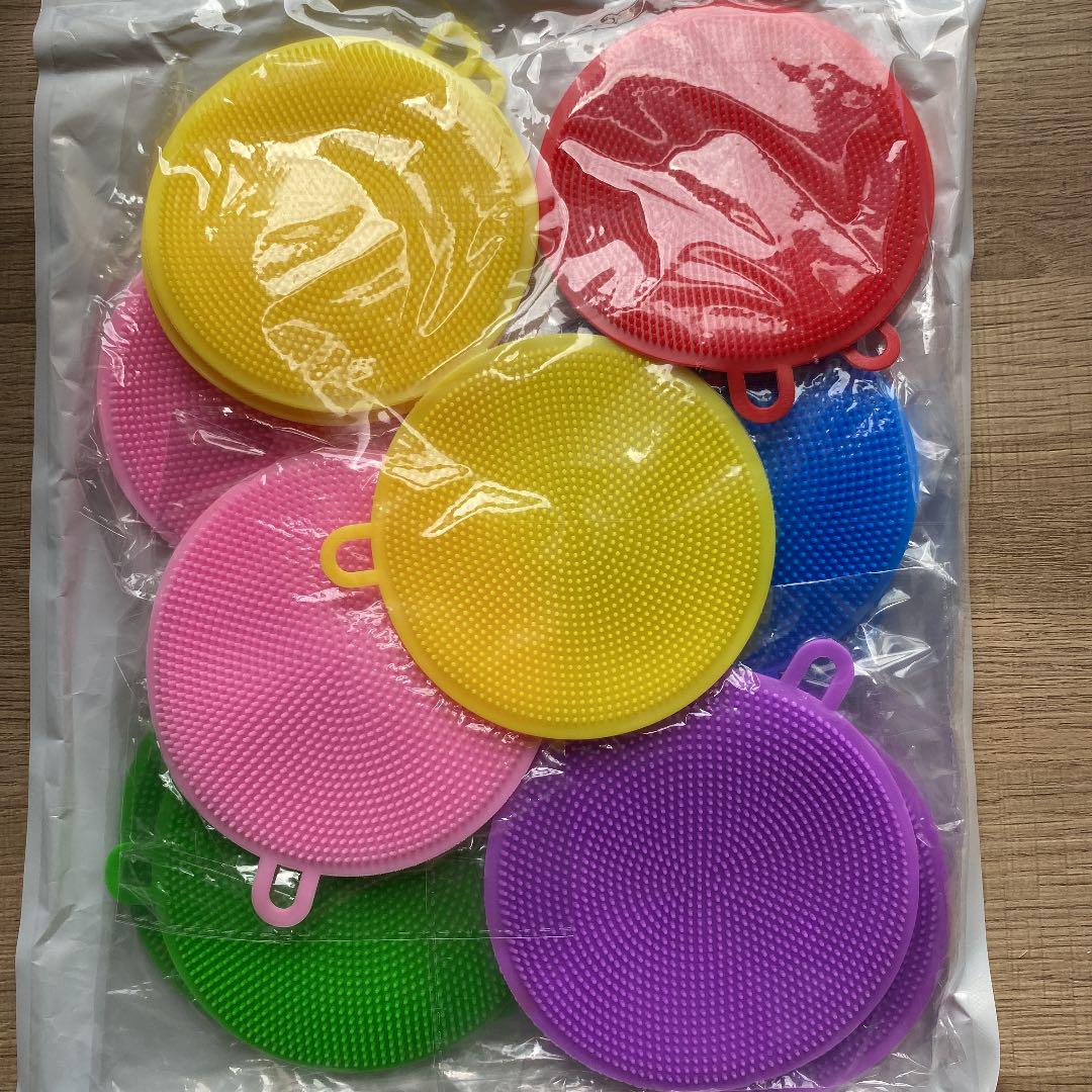 キッチンブラシ シリコン製 キッチン用品 食器洗い 12枚
