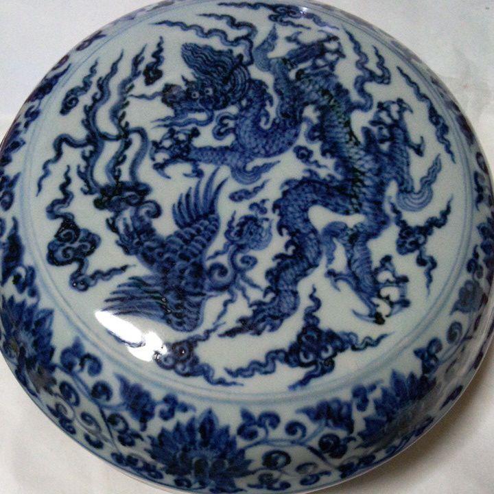 大人女性の 中国陶磁器 明宣徳 青花 合子 陶芸 Orointegrated Coop