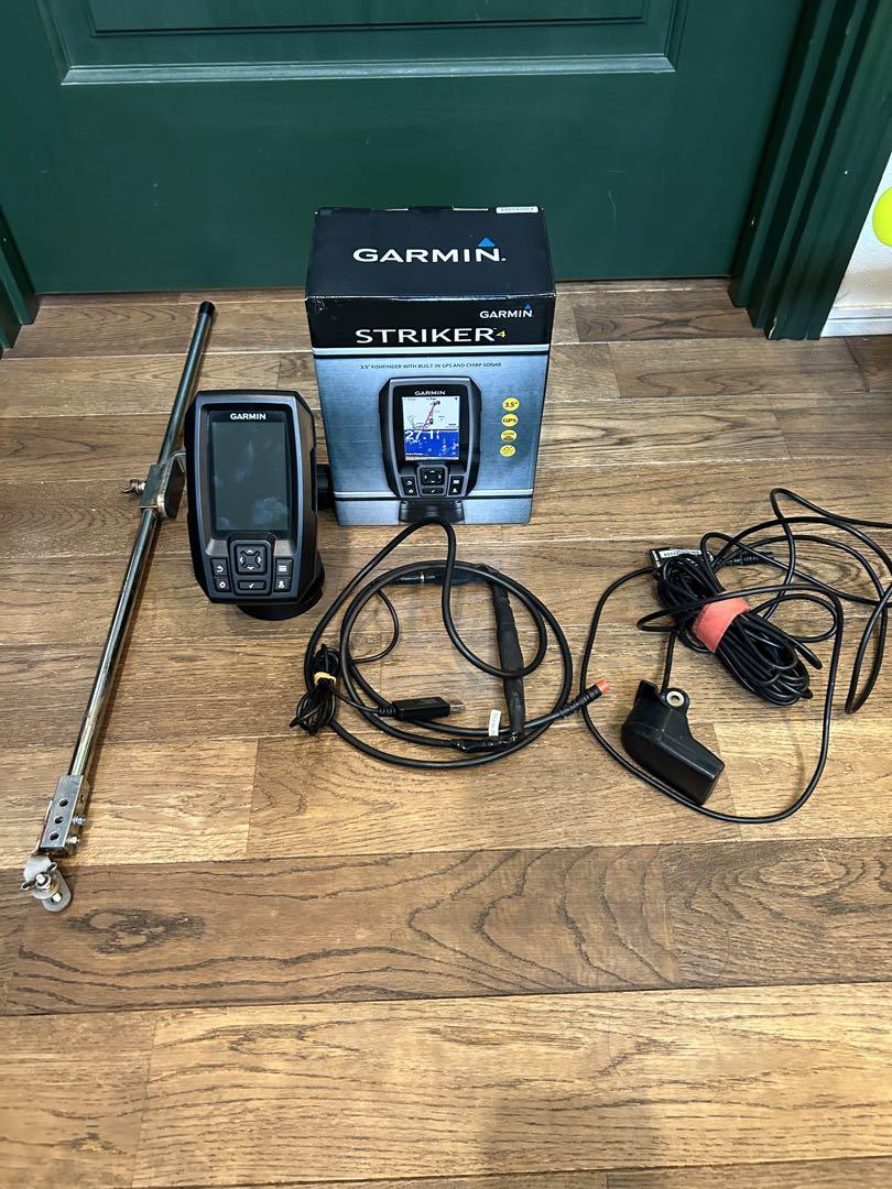 Garminガーミン魚探ストライカー4 振動子ポールおまけUSB加工済み