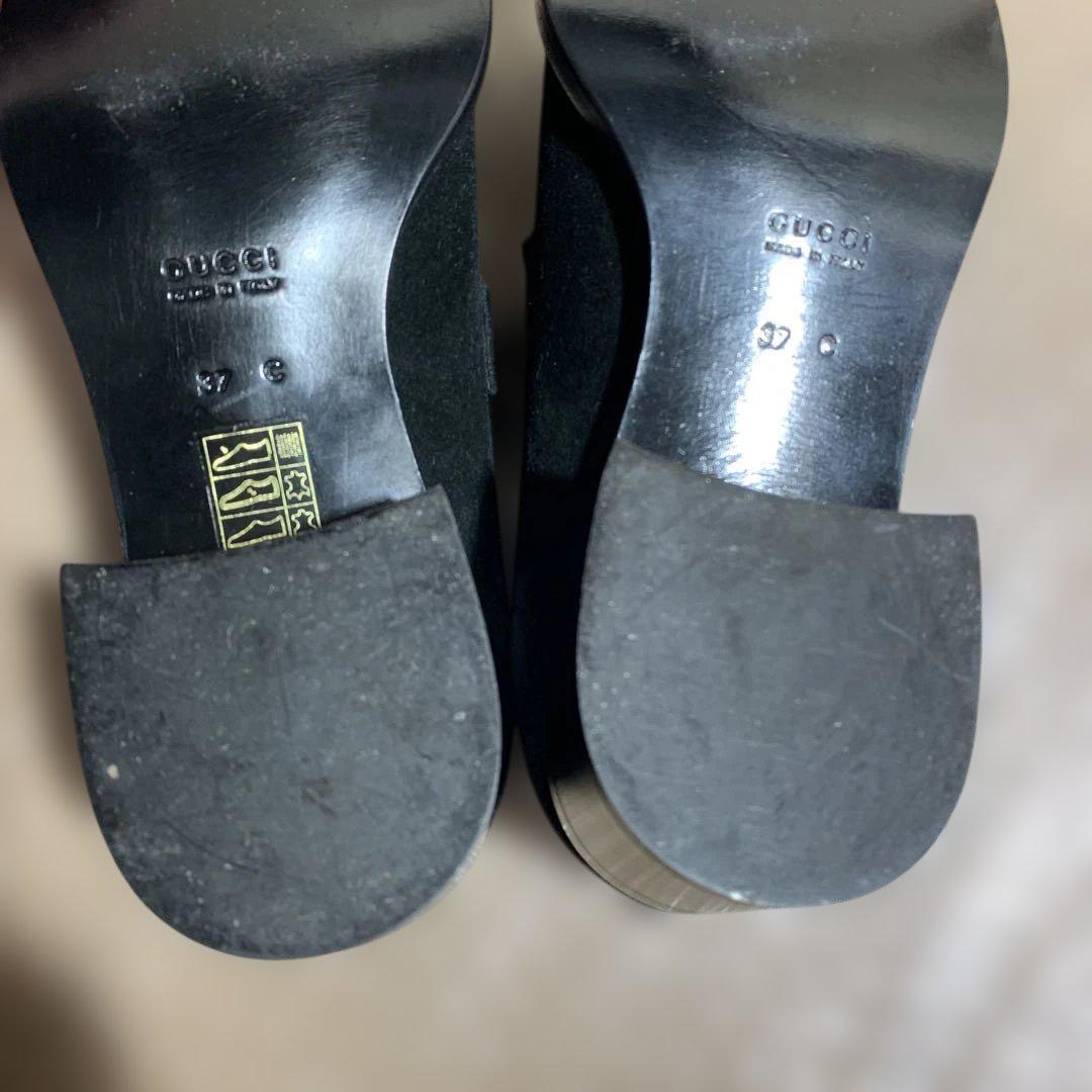 美品　GUCCI ヒール5cm スエード ローファー サイズ37
