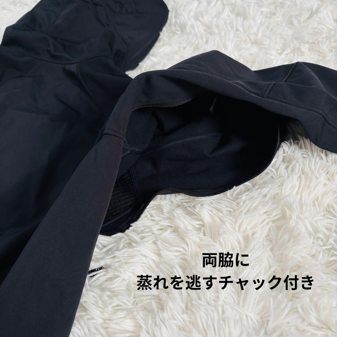 未着用　モンベル　クリマバリア　パーカ　防風　保温　冬　雪　登山　スキー　黒　Ｍ