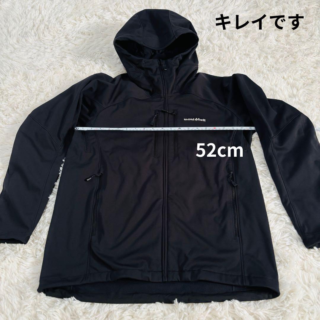 未着用　モンベル　クリマバリア　パーカ　防風　保温　冬　雪　登山　スキー　黒　Ｍ