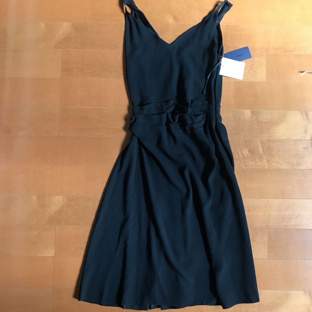 までの PRADA ブラック 新品 Jxhbz-m55129572598 ワンピース ドレス ╏ワンピース