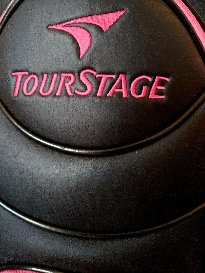 送料無料/美品 ツアーステージTourStag高級キャディーBLACKxPink