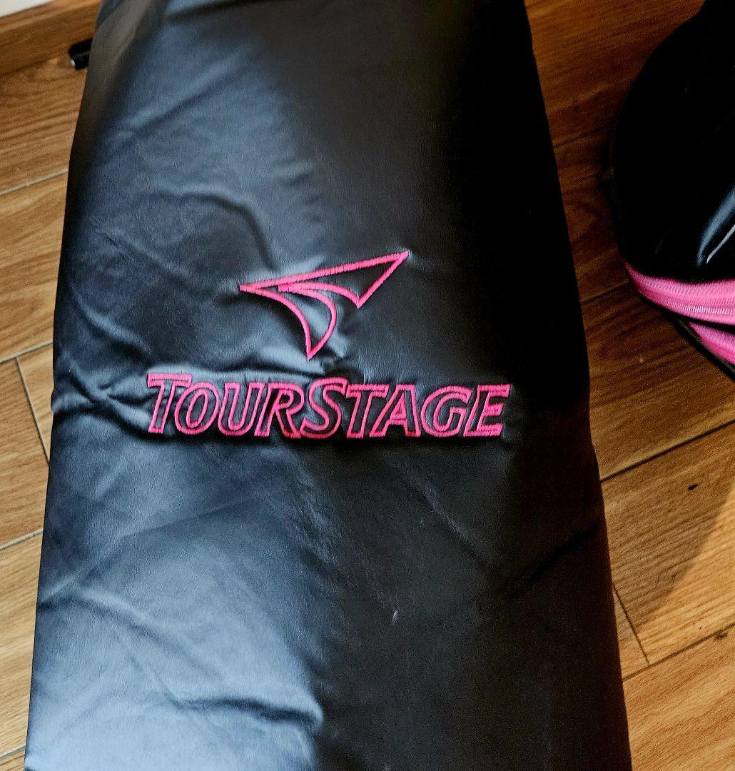 送料無料/美品 ツアーステージTourStag高級キャディーBLACKxPink